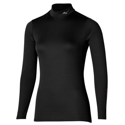 Manga Larga Mizuno Midweight High Neck Mujer - Negros - Chile M036XOTLCH